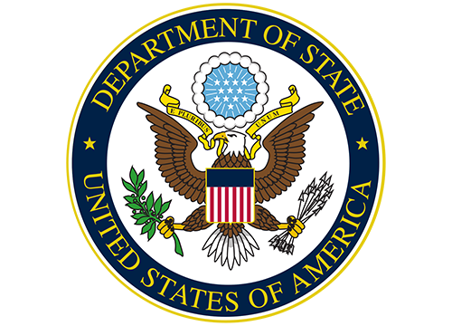 US Department of State logo which includes an eagle and american flag