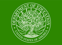 US Department of Education logo with Department the 43rd Annual Report to Congress text