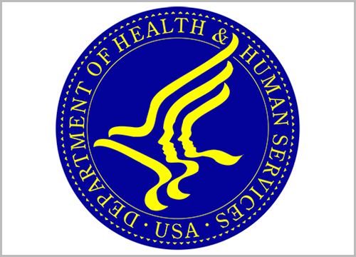 U.S. Department of Health and Human Services logo which includes the letters HHS