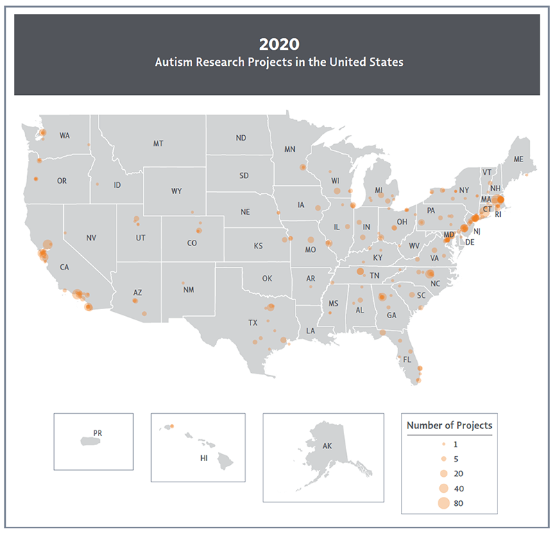 2020 Autism Research Projects in the United States