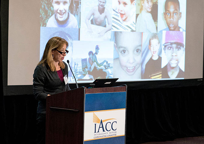 Alison Singer speaking at January 2019 IACC Meeting