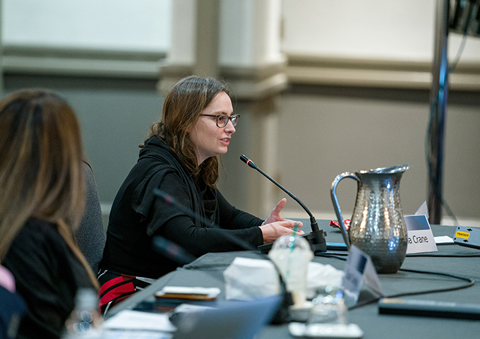 Samantha Crane speaking at 2019 IACC Full Committee Meeting