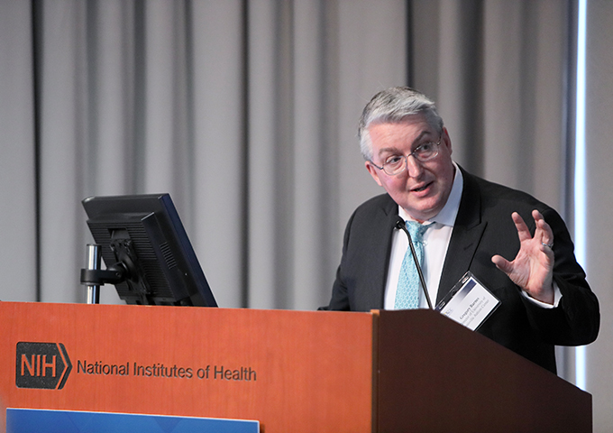 Gregory Barnes speaking at 2018 IACC Workshop