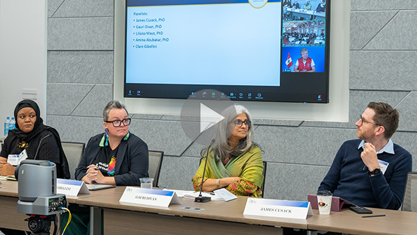 James Cusack, Gauri Divan, Amina Abubakar, and Clare Gibellini at IACC Committee meeting